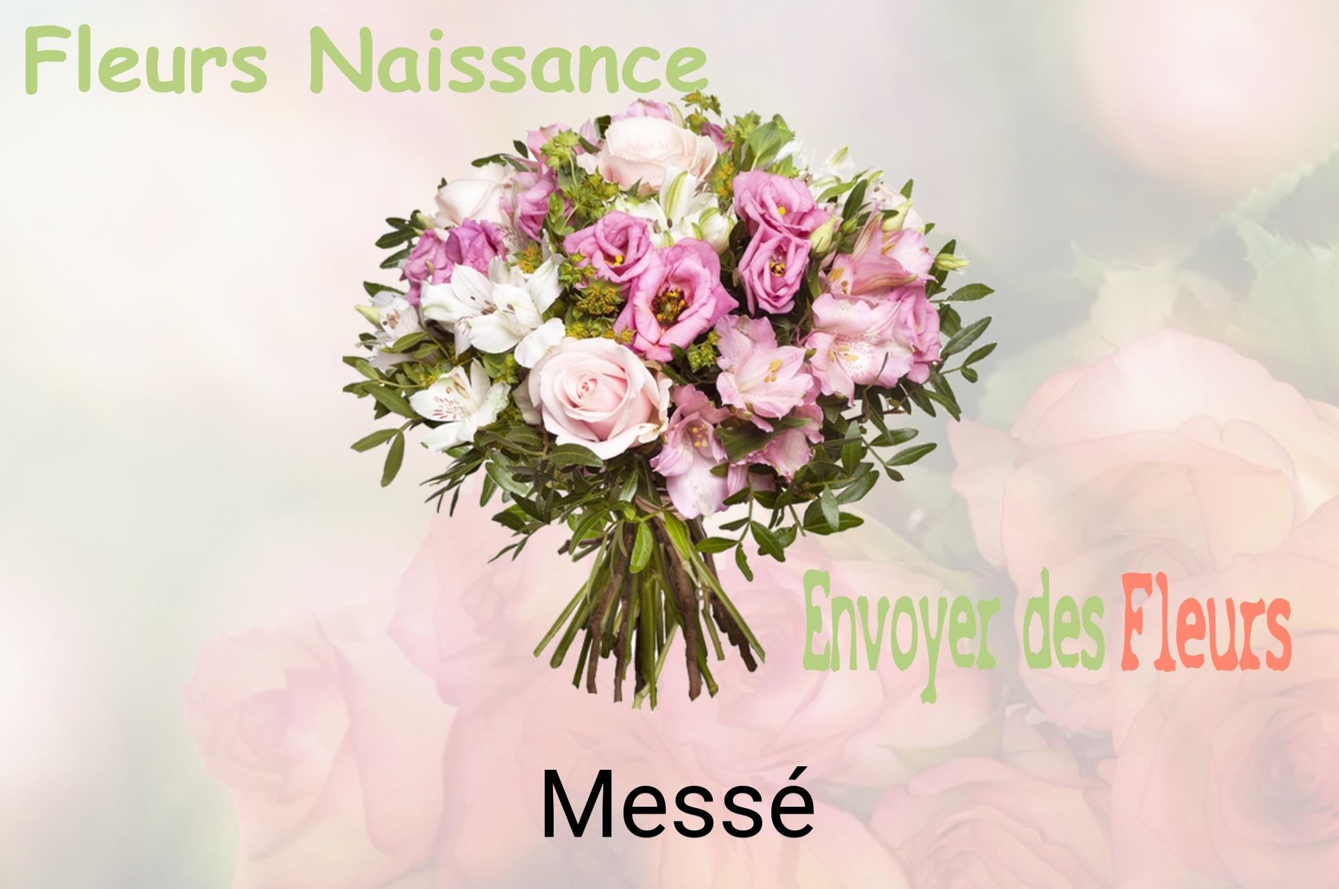 Bouquet de fleurs de naissance livré à Messé